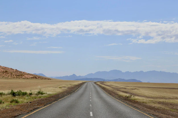 Detail Desert Road Straight Perspective Vanishing Point Number 4