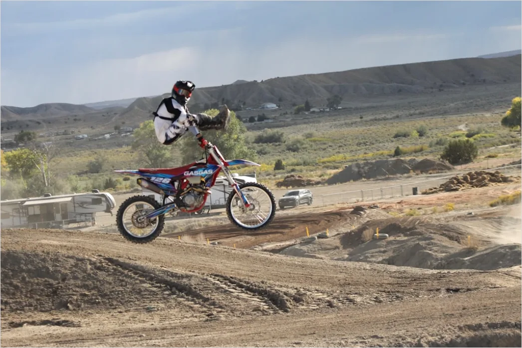 Detail Dirt Bike Jumping Motocross Track Action Number 11