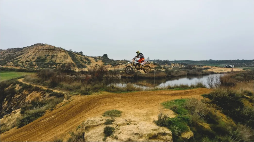 Detail Dirt Bike Jumping Motocross Track Action Number 12