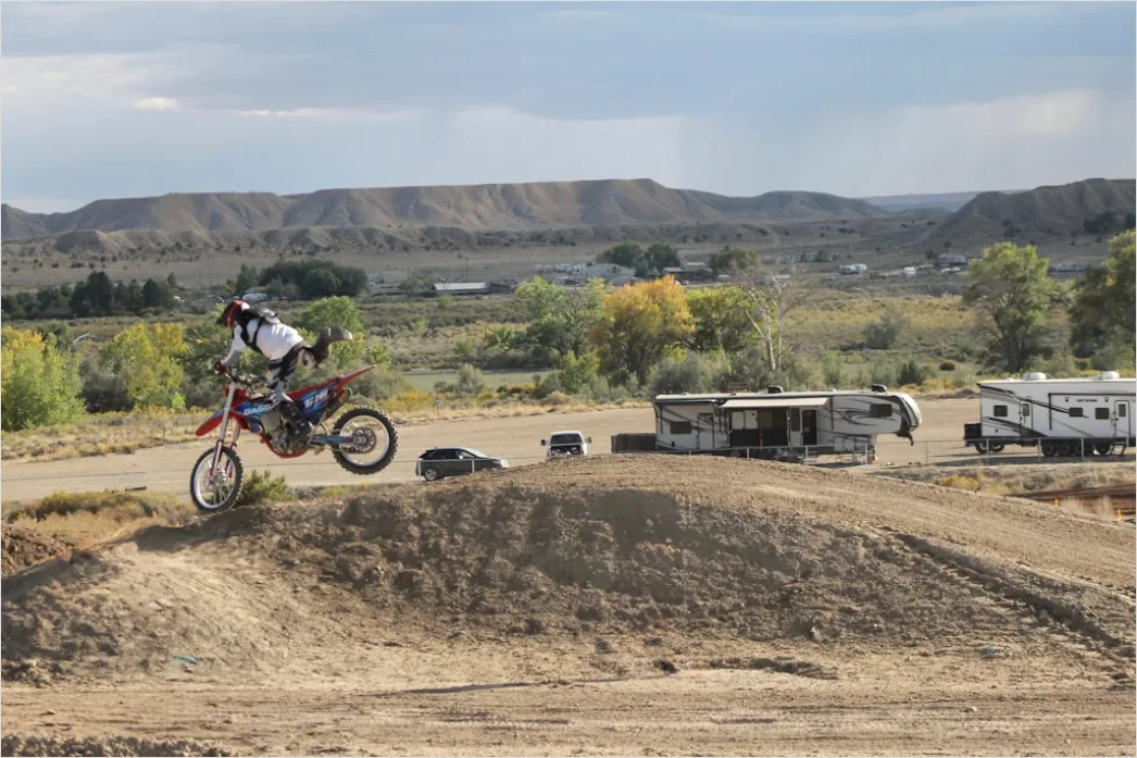 Detail Dirt Bike Jumping Motocross Track Action Number 14