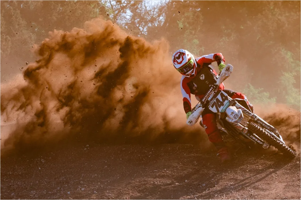 Detail Dirt Bike Jumping Motocross Track Action Number 15