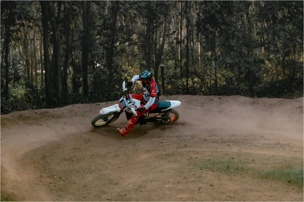 Detail Dirt Bike Jumping Motocross Track Action Number 17