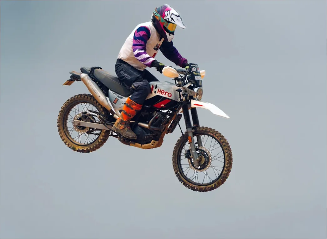 Detail Dirt Bike Jumping Motocross Track Action Number 3