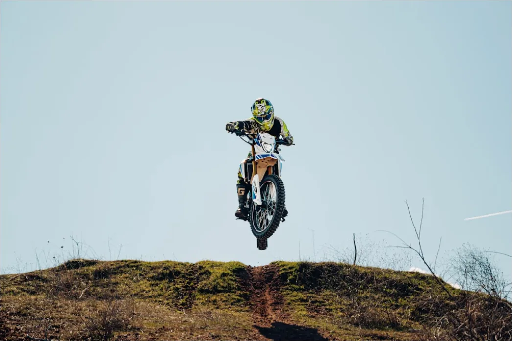 Detail Dirt Bike Jumping Motocross Track Action Number 4