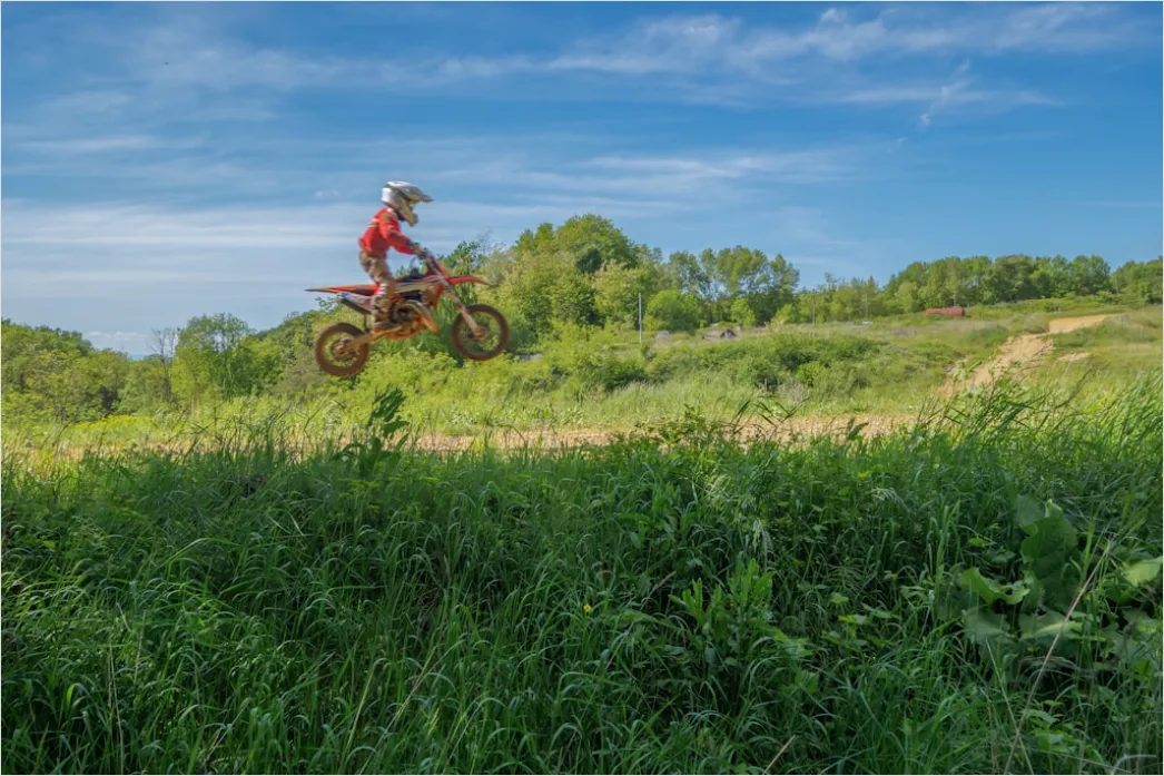 Detail Dirt Bike Jumping Motocross Track Action Number 5