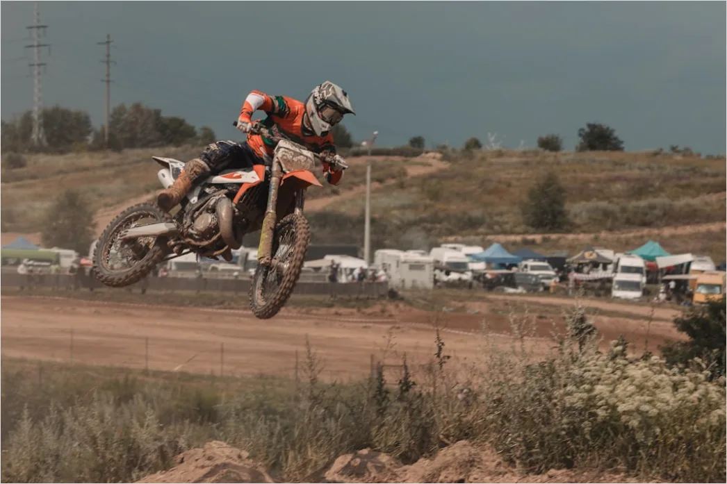Detail Dirt Bike Jumping Motocross Track Action Number 7