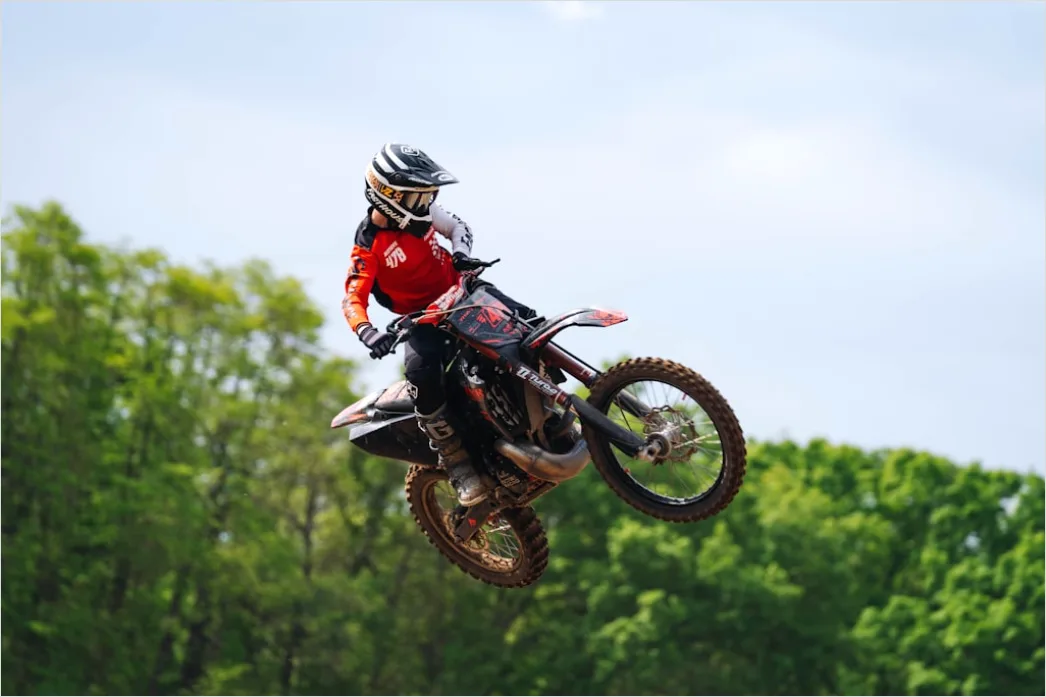 Detail Dirt Bike Jumping Motocross Track Action Number 9