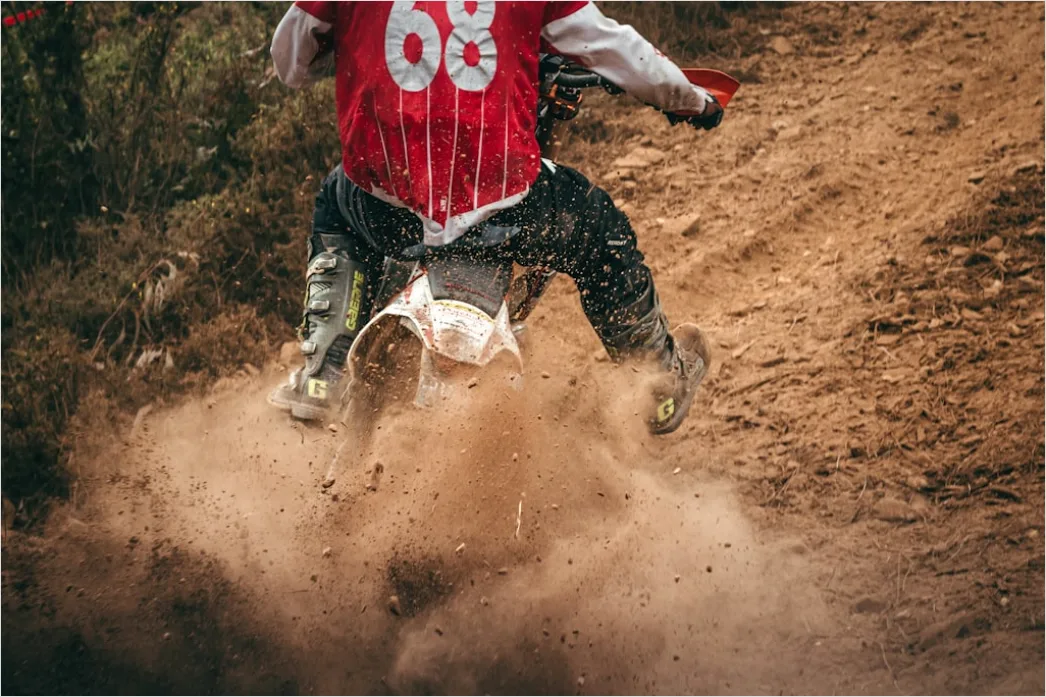 Detail Dirt Bike Jumping Motocross Track Action Number 10