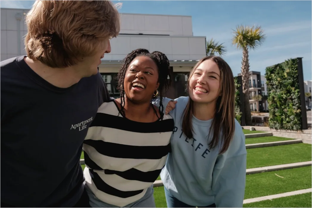 Detail Diverse Friends Group Portrait Laughing Together Number 15