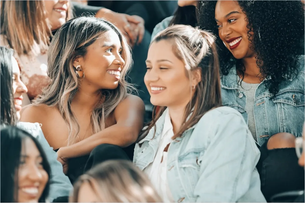Detail Diverse Friends Group Portrait Laughing Together Number 17
