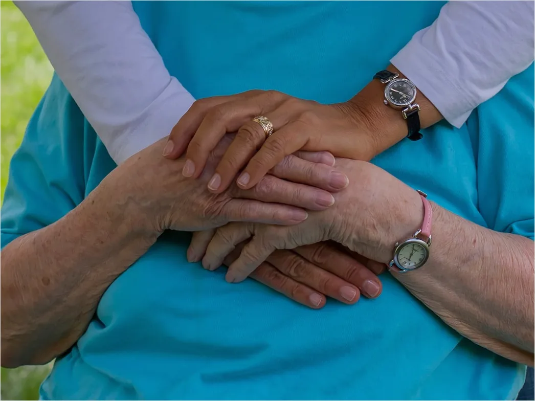Detail Elderly Couple Portrait Holding Hands Close Up Number 6