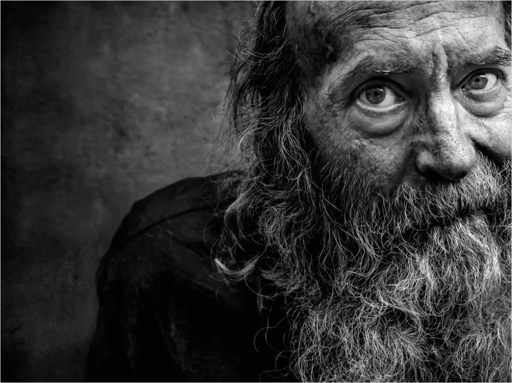 Elderly Man Portrait Black And White Dramatic Bff8