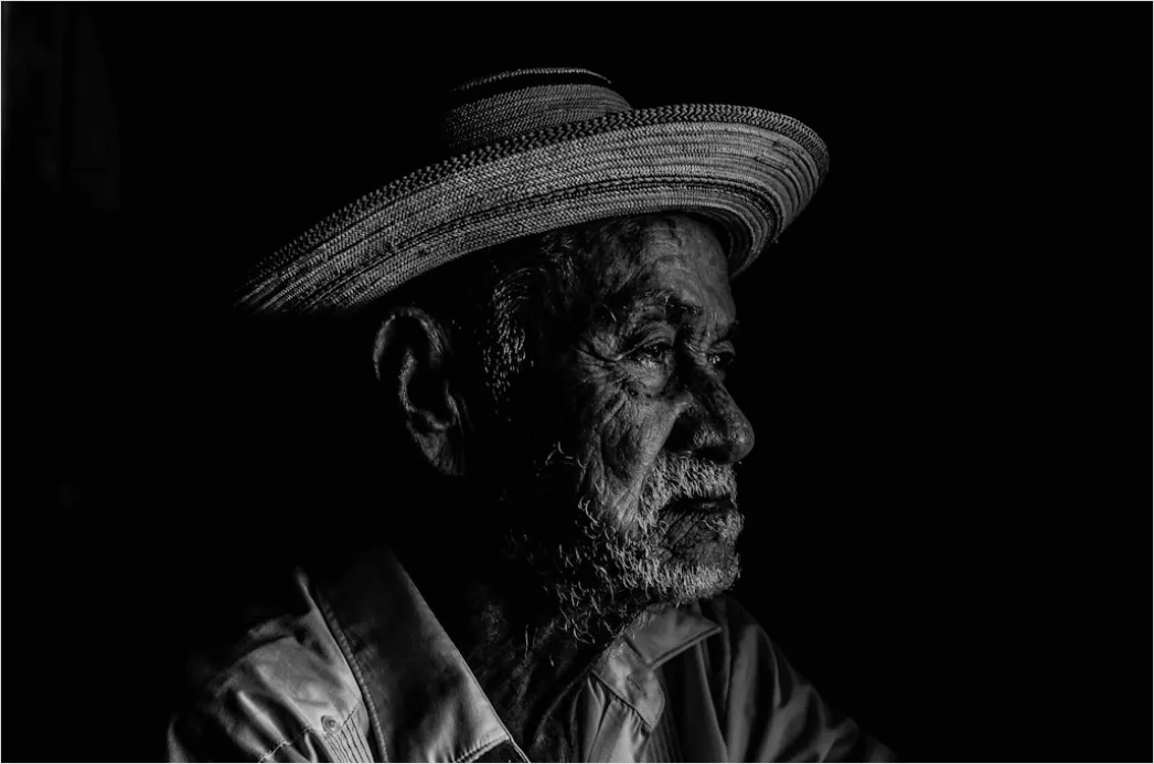 Detail Elderly Man Portrait Black And White Dramatic Number 14