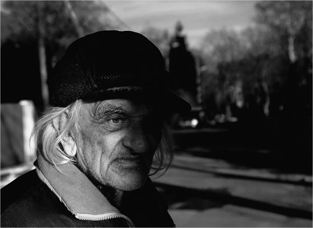 Detail Elderly Man Portrait Black And White Dramatic Number 20