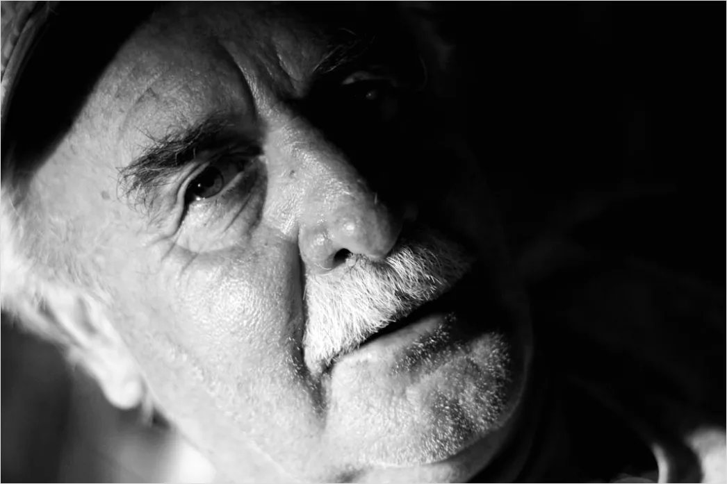 Detail Elderly Man Portrait Black And White Dramatic Number 9