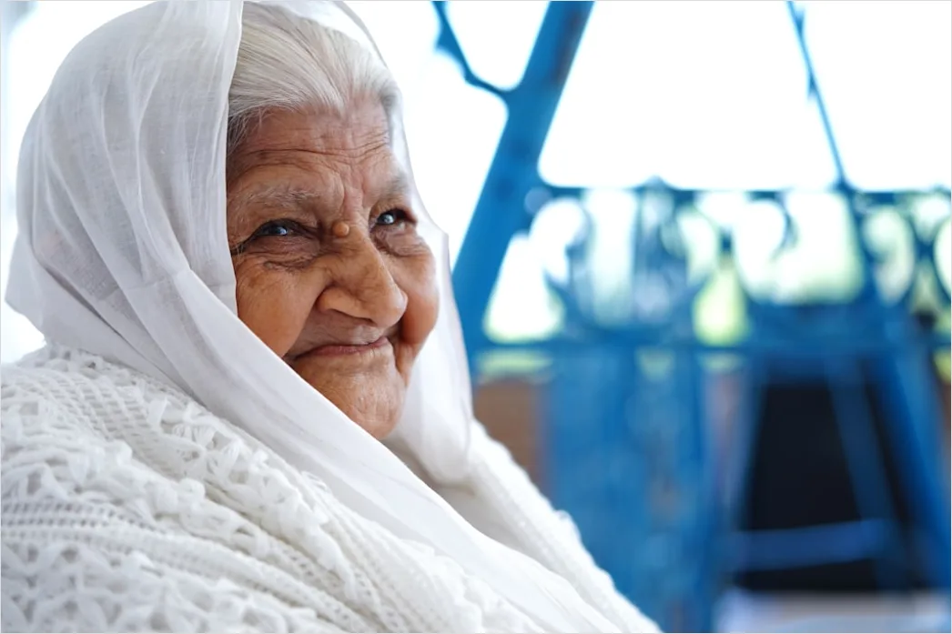 Elderly Woman Portrait Cultural Traditional Attire A147
