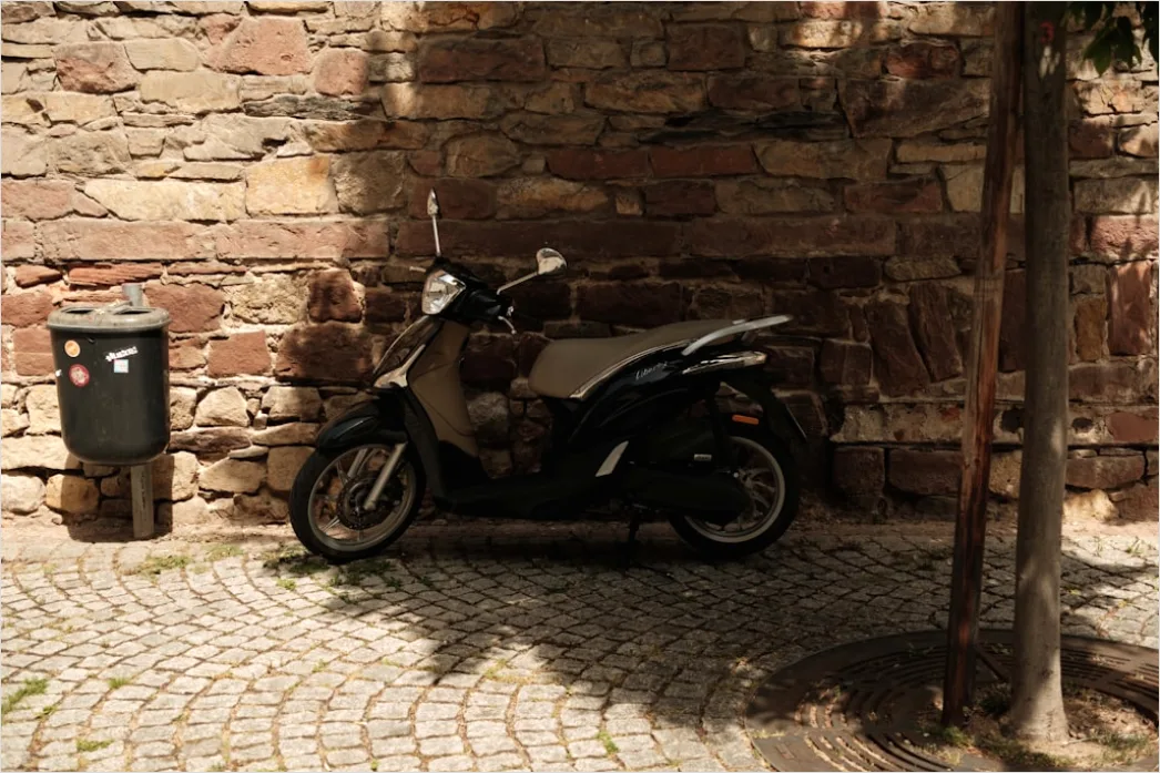 Detail Electric Motorcycle Charging Urban Environment Number 11