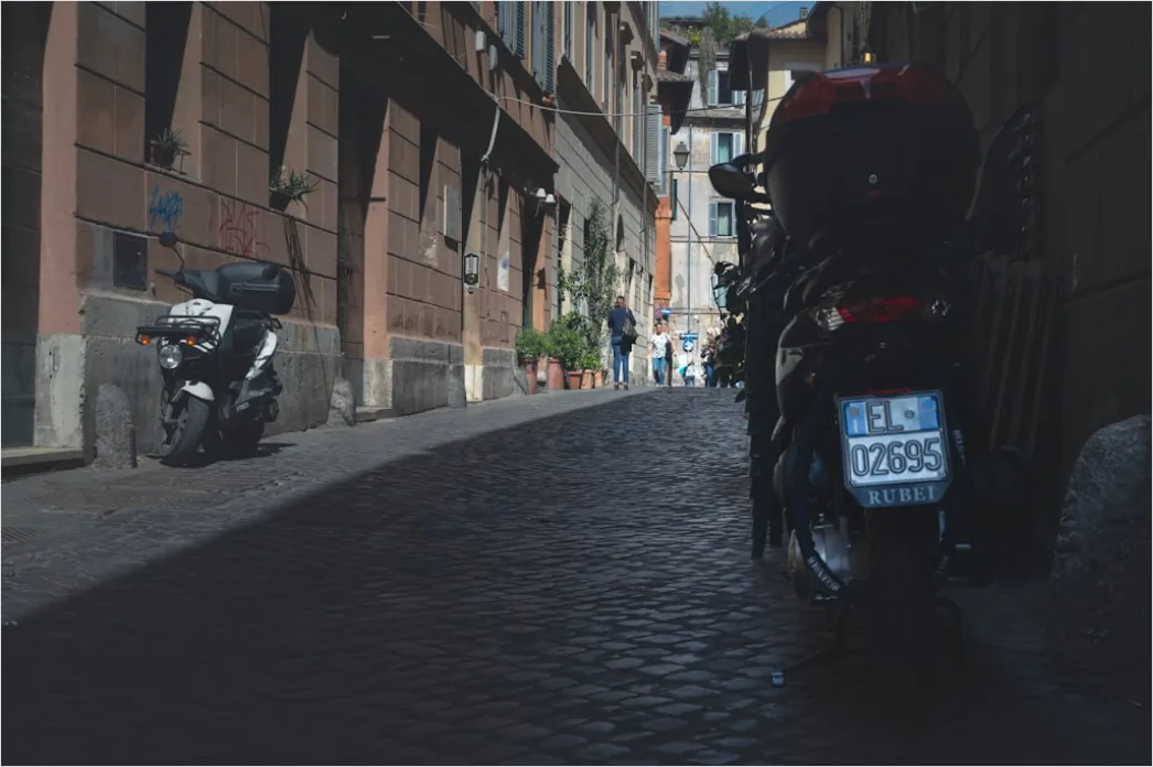 Detail Electric Motorcycle Charging Urban Environment Number 20