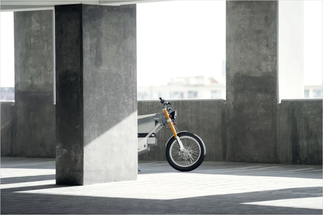 Electric Motorcycle Charging Urban Setting Fc2a