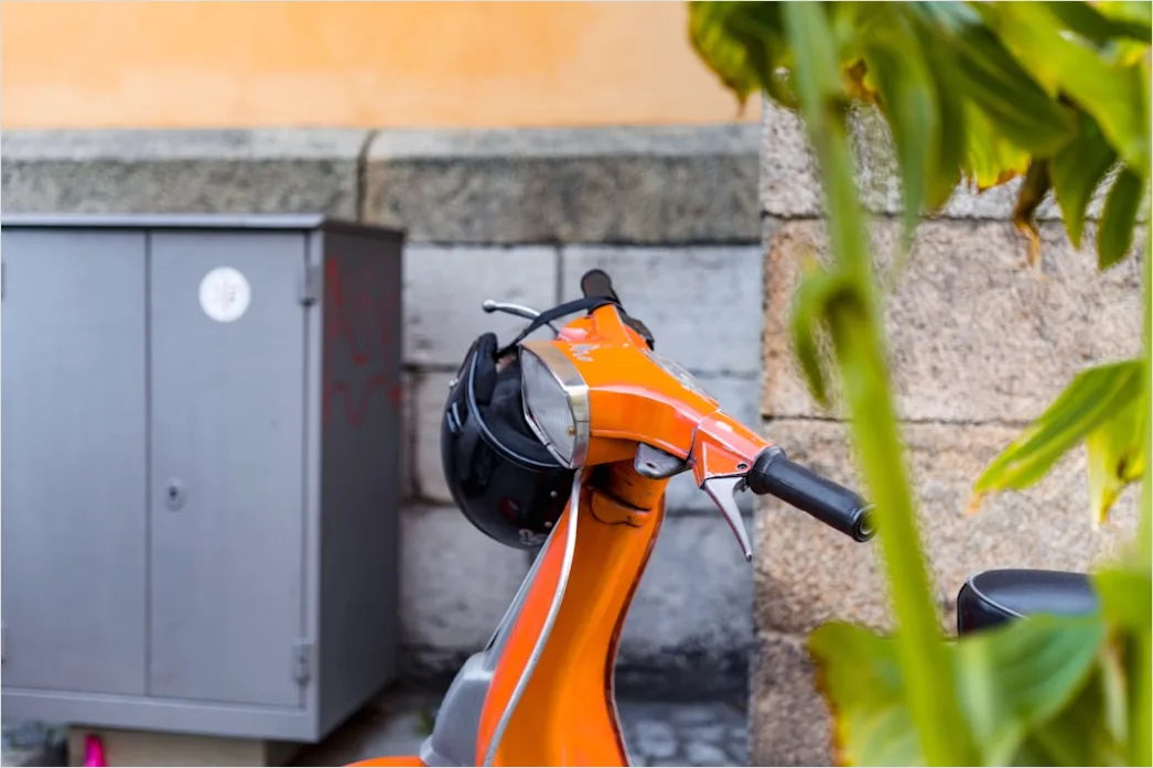 Detail Electric Motorcycle Charging Urban Setting Number 18