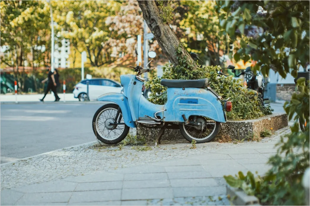 Detail Electric Motorcycle Charging Urban Setting Number 20
