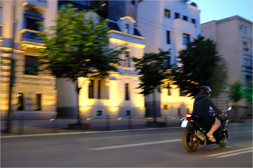 Detail Electric Motorcycle Charging Urban Setting Number 4