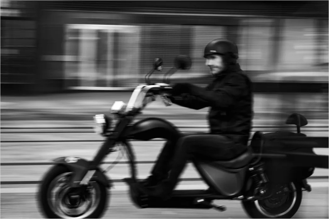Detail Electric Motorcycle Charging Urban Setting Number 10