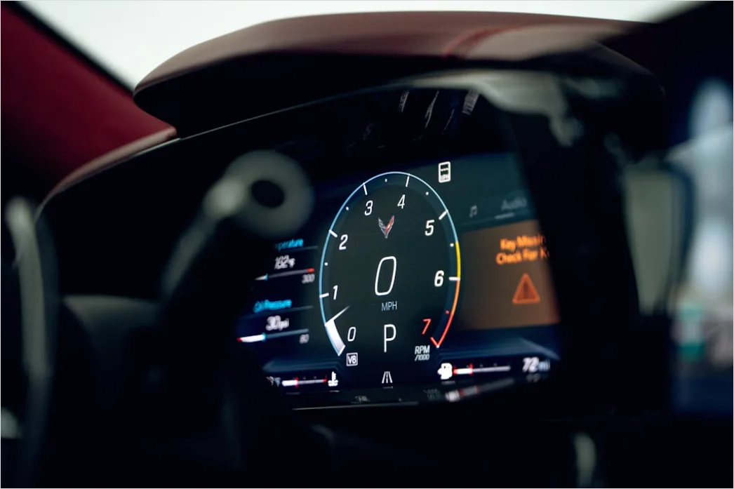Ev Digital Instrument Cluster Display Close Up 6ebb