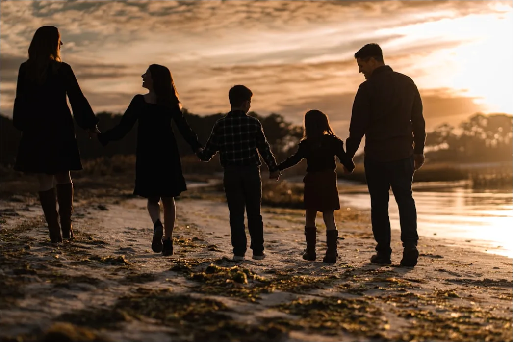Detail Family Portrait Beach Sunset Golden Hour Number 2
