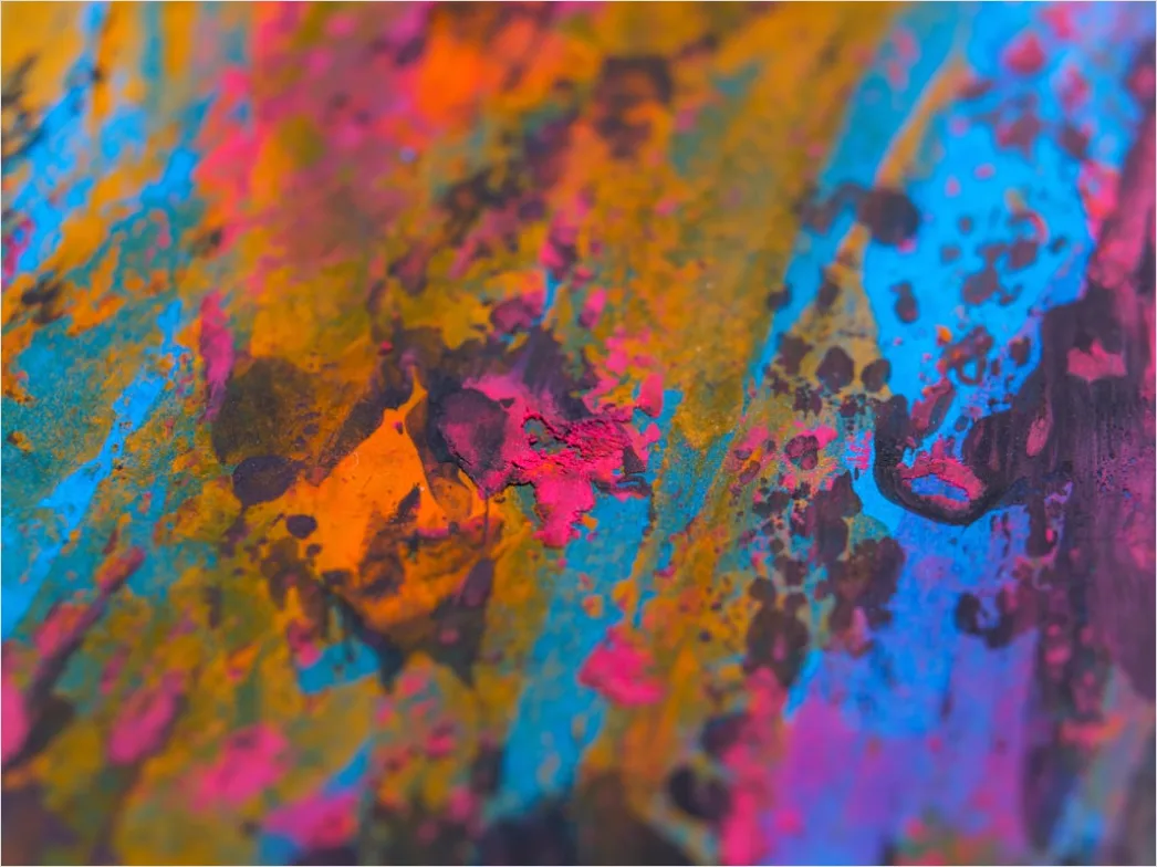 Detail Farbe Gießen Abstrakt Makro Nahaufnahme Detail Number 12