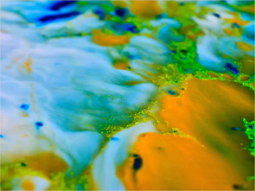 Detail Farbe Im Wasser Abstrakt Makro Nahaufnahme Number 12