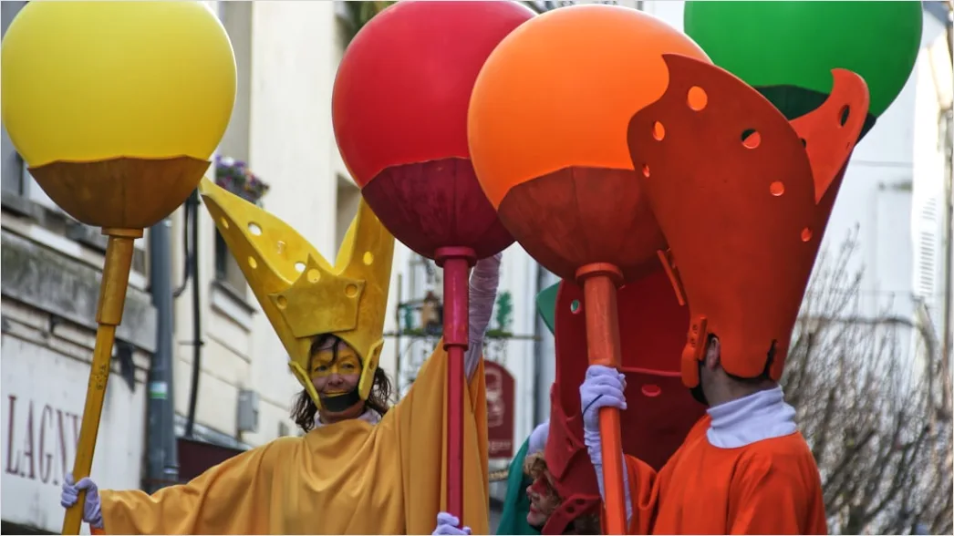 Detail Fasching Umzug Straße Kostüme Bunt Number 10