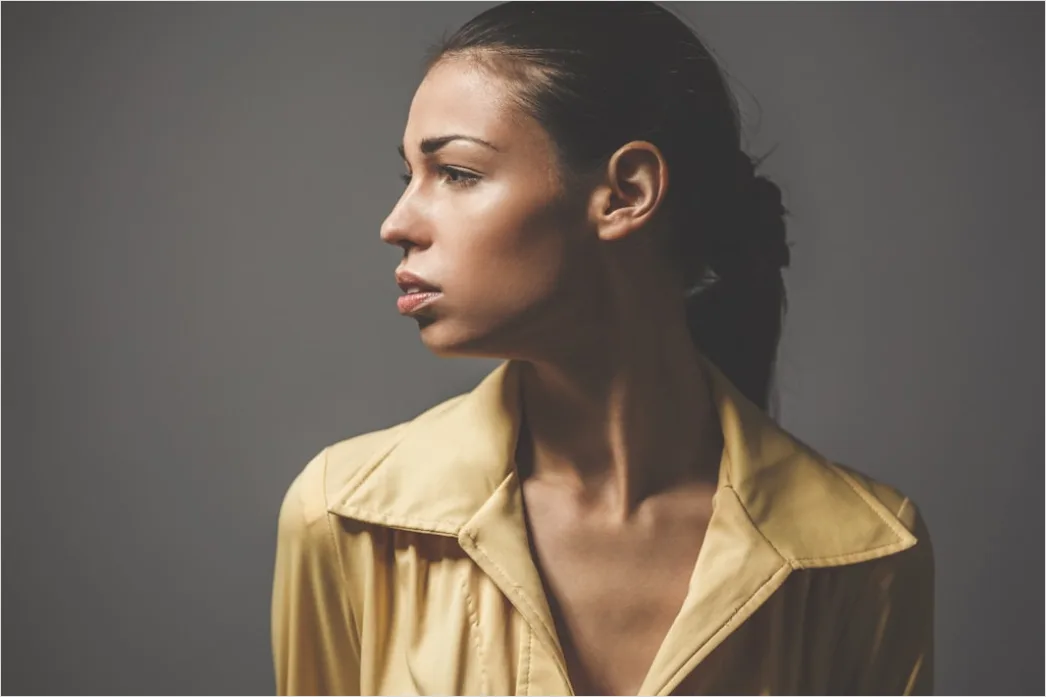 Fashion Portrait Editorial Style Dramatic Lighting E245