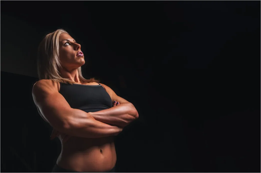 Female Athlete Portrait Strong Determined Expression 9782