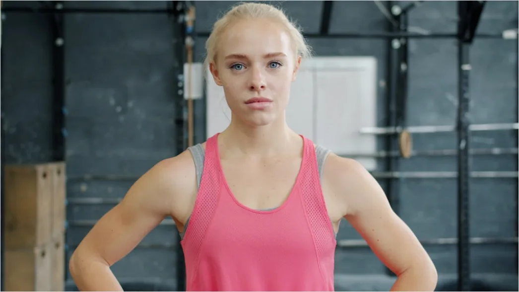 Detail Female Athlete Portrait Strong Determined Expression Number 4