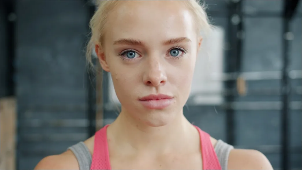 Detail Female Athlete Portrait Strong Determined Expression Number 7