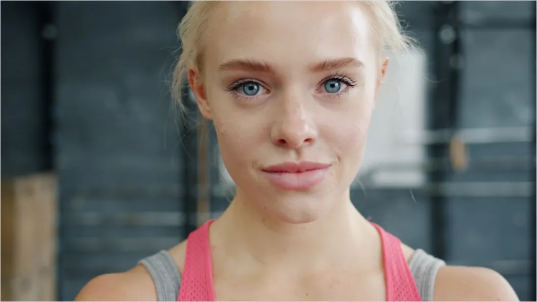 Detail Female Athlete Portrait Strong Determined Expression Number 8