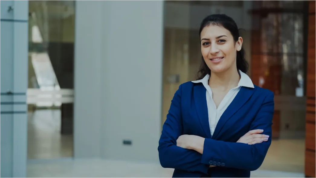 Detail Female Leader Portrait Confident Boardroom Background Number 10