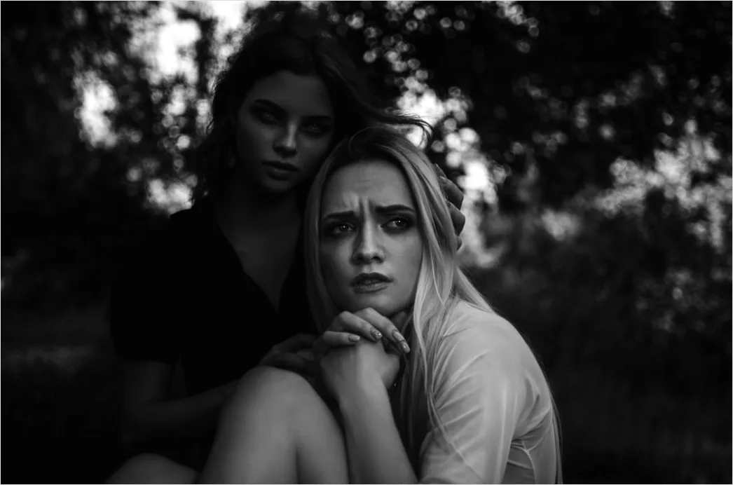 Detail Fine Art Portrait Couple Artistic Black And White Number 6