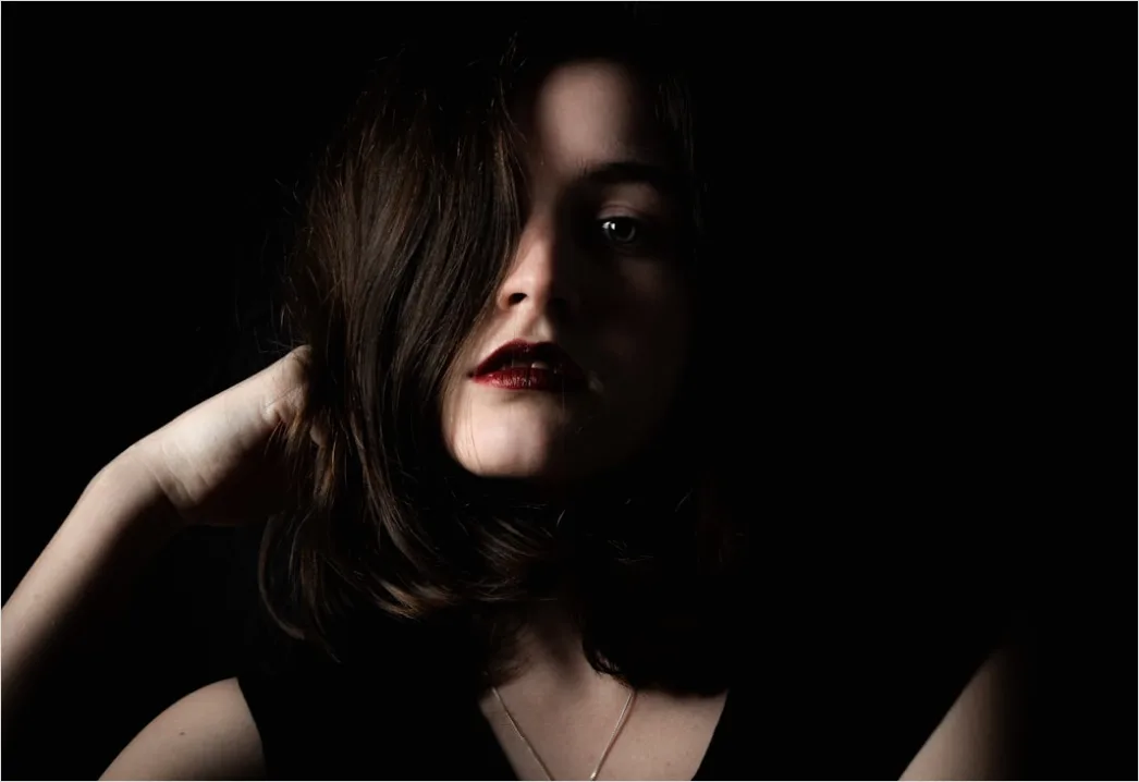 Detail Fine Art Portrait Woman Dramatic Studio Lighting Number 11