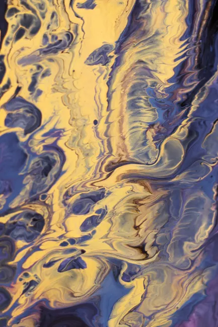 Detail Fluid Art Abstrakt Blau Gold Hintergrund Number 2