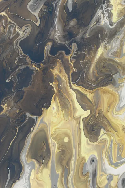 Detail Fluid Art Abstrakt Blau Gold Hintergrund Number 13