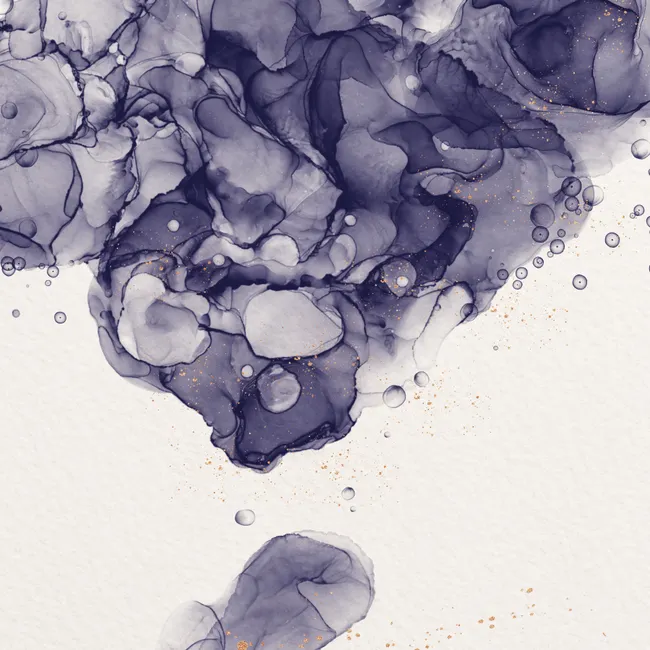 Detail Fluid Art Abstrakt Blau Gold Hintergrund Number 10