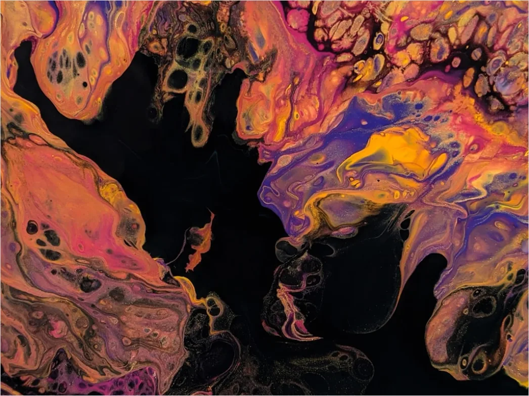 Detail Fluid Art Abstrakt Pastell Farben Verlauf Number 15