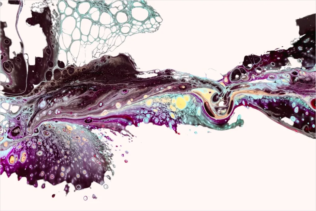 Detail Fluid Art Abstrakt Pastell Farben Verlauf Number 5