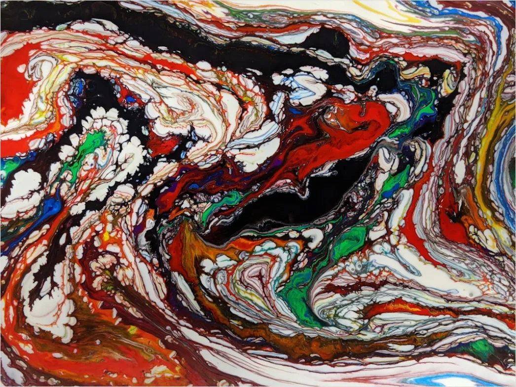 Detail Fluid Painting Abstrakt Marmor Optik Farben Number 11