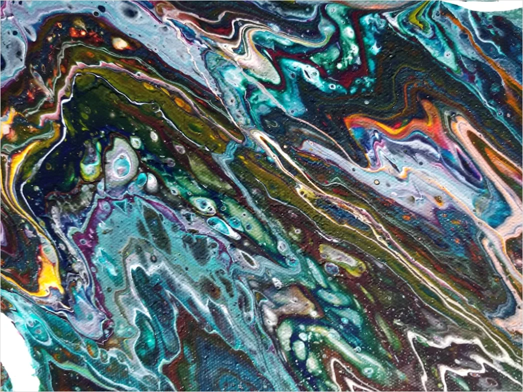 Detail Fluid Painting Abstrakt Marmor Optik Farben Number 12
