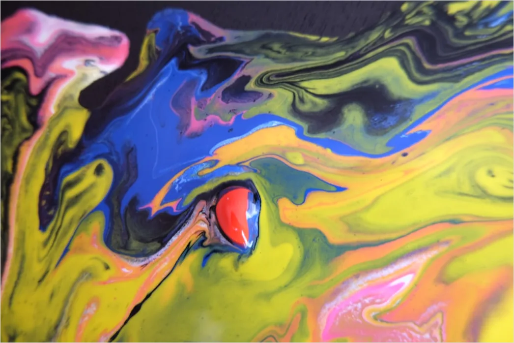 Detail Fluid Painting Abstrakt Marmor Optik Farben Number 14