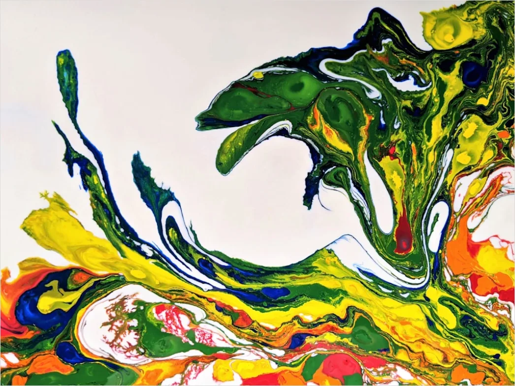Detail Fluid Painting Abstrakt Marmor Optik Farben Number 20