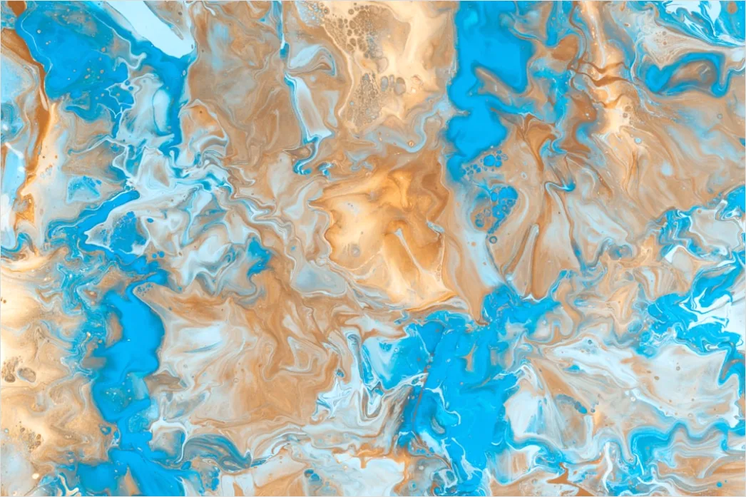 Detail Fraktal Abstrakt Blau Gold Hintergrund Number 2